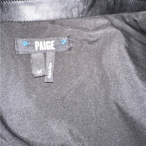 PAIGE Sorenne black romper. EUC. In size M. Faux leather. Pockets. Beautiful - Picture 10 of 16